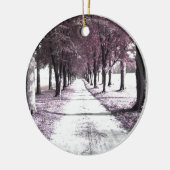 roze voorruitplaats keramisch ornament (Links)