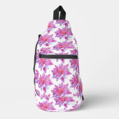 Roze vormig patroon,  bloempatroon sling bag (Voorkant)