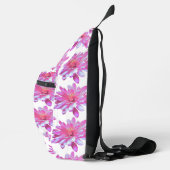Roze vormig patroon,  bloempatroon sling bag (Rechts)