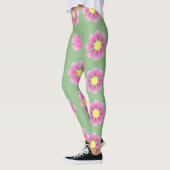 Roze vormig patroon leggings (Links)