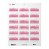 Roze vorst bakkerijprijs label sticker (Full Sheet)