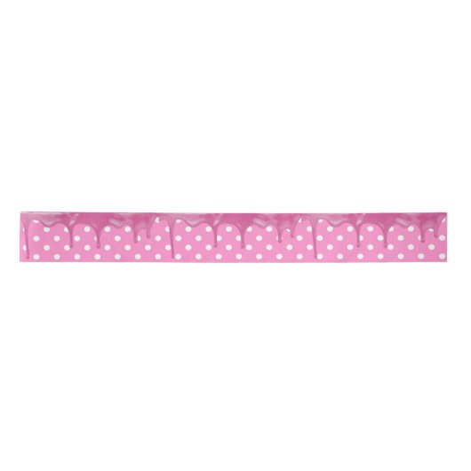 Roze vorst op pooldots lint (Voorkant)