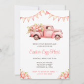 Roze Vrachtwagen Easter Egg Hunt Kaart (Voorkant)