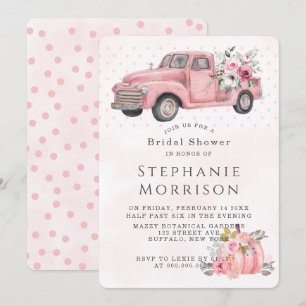 Roze  vrachtwagen Vrijgezellenfeest Kaart