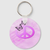Roze vrede sleutelhanger (Voorkant)