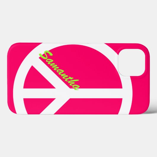 Roze Vredesbord Case-Mate iPhone Case (Achterkant (horizontaal))