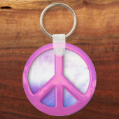  roze vredesbord sleutelhanger (Voorkant)