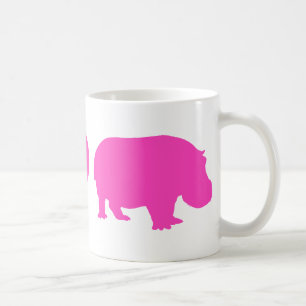 Roze vredesliefde en hippos koffiemok