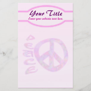 Roze vredespostuur briefpapier