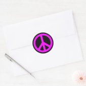 Roze Vredessymbool Stickers (Envelop)
