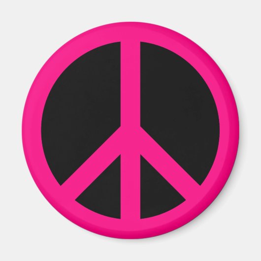 Roze Vredesteken Magneet (Voorkant)