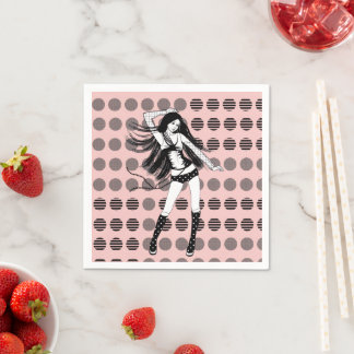 roze vriendin danseres servet