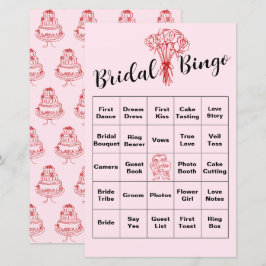 Roze Vrijgezellenfeest Bingo Spel - Leuke Feestact