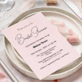 Roze Vrijgezellenfeest Calligrafie Script Kaart