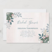 Roze Vrijgezellenfeest Elegante Bloemen Custom Kaart (Voorkant)