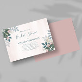 Roze Vrijgezellenfeest Elegante Bloemen Custom Kaart