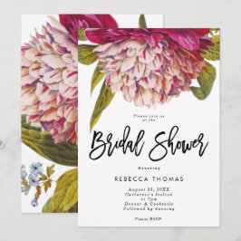 roze  vrijgezellenfeest florale griep kaart