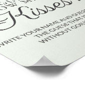 Roze Vrijgezellenfeest Guess Kisses spel Poster (Hoek)