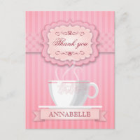 Roze Vrijgezellenfeest Tea Party Bedankt