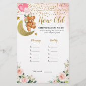 Roze vroege Baby shower hoe oud de ouders waren (Voorkant)