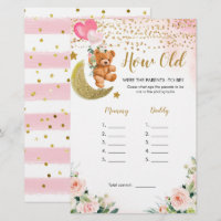 Roze vroege Baby shower hoe oud de ouders waren
