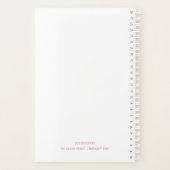 Roze Vrouw lijn tekening schoonheidsbenoeming Planner (Achterkant)