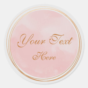 Roze vrouwelijk logo sjabloon ronde sticker