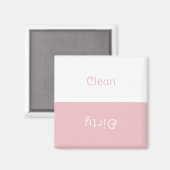Roze vuile wasmachine Teken Magnet Magneet (Voorkant / Achterkant)