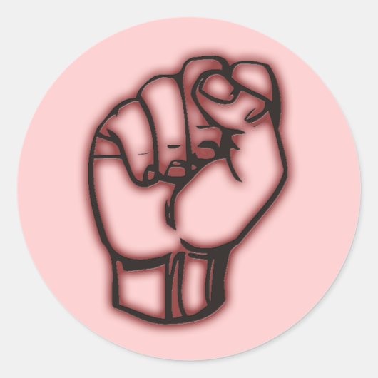 Roze vuist stickers (Voorkant)