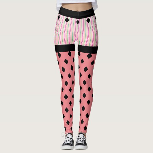 Roze vun Trendy Shorts Kijk Leggings (Voorkant)