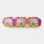 Roze vuurorchidee, surrealistische waterverf flora skateboard (Horizontaal)