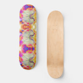 Roze vuurorchidee, surrealistische waterverf flora skateboard (Voorkant)