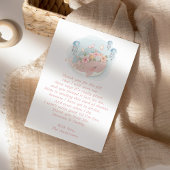 Roze walvis kwal Baby shower Hartelijk dank Bedankkaart