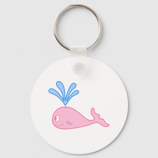 Roze walvis. sleutelhanger (Voorkant)