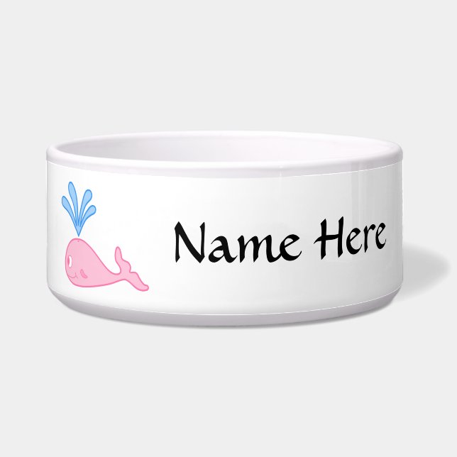 Roze walvis. voerbakje (Voorkant)