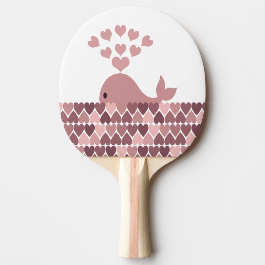 Roze walvisliefde tafeltennisbatje (Voorkant)
