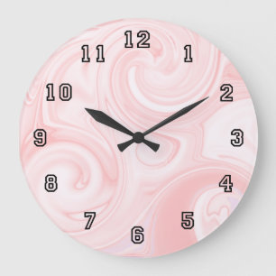 Roze wandklok grote klok
