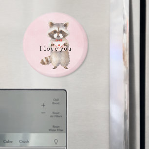 Roze Wasbeer Liebesbrief Magneet