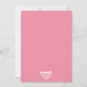Roze waslijn chique lingerie vrijgezellenfeest kaart (Achterkant)