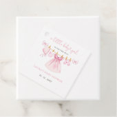 Roze waslijn Coquette Bow Girl Baby shower Bedankjes Labels (In situ)