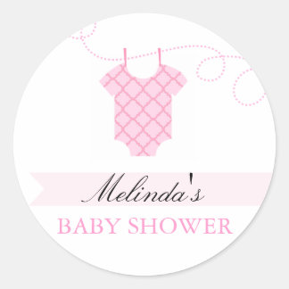 Roze waslijn Modern Baby shower Sticker