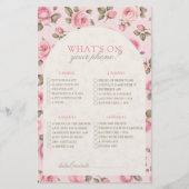 roze wat op je telefoon Vrijgezellenfeest spel (Voorkant)