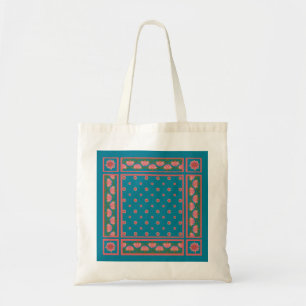 Roze Water Lelies op Deep Blue Budget Canvas tas