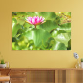 Roze Water Lily Canvas Afdruk (Insitu (Woonkamer))