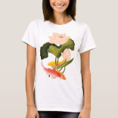 Roze Water Lily en Koi T-shirt (Voorkant)