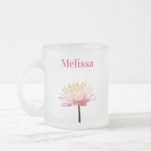 Roze Water Lily Frosted Coffee Mok Cup