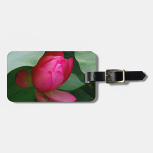 Roze water Lily tussen Lily pads Bagagelabel