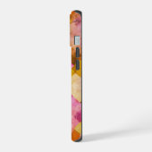 Roze Watercolor Geometrisch Patroon iPhone 15 Hoesje (Linkerkant)