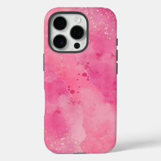 Roze Watercolor Linktree | iPhone 16 Pro Hoesje