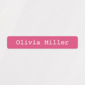 Roze waterdichte naam labels school kinderopvang (Design 1)